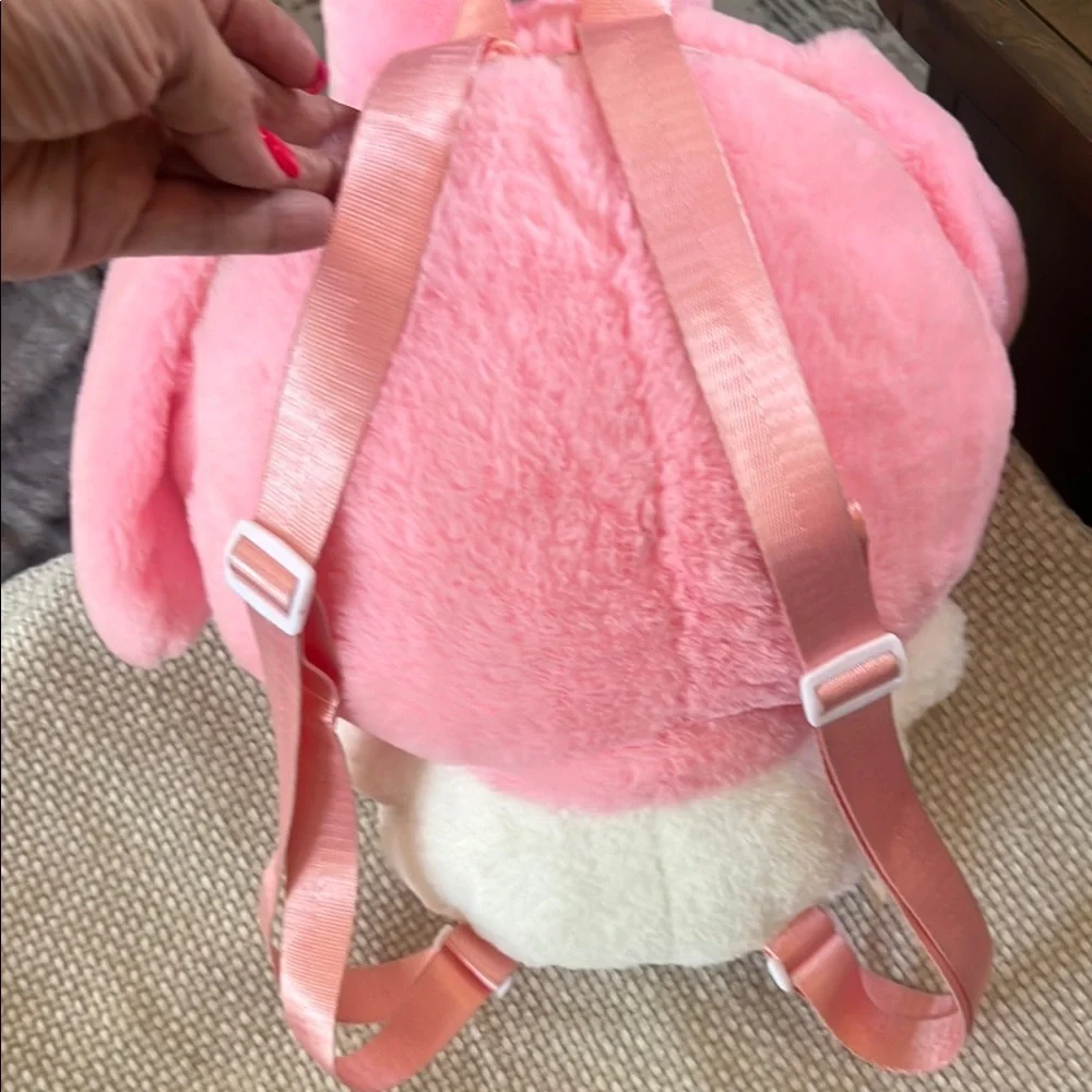 Pink and White My Melody Plush Backpack GUC